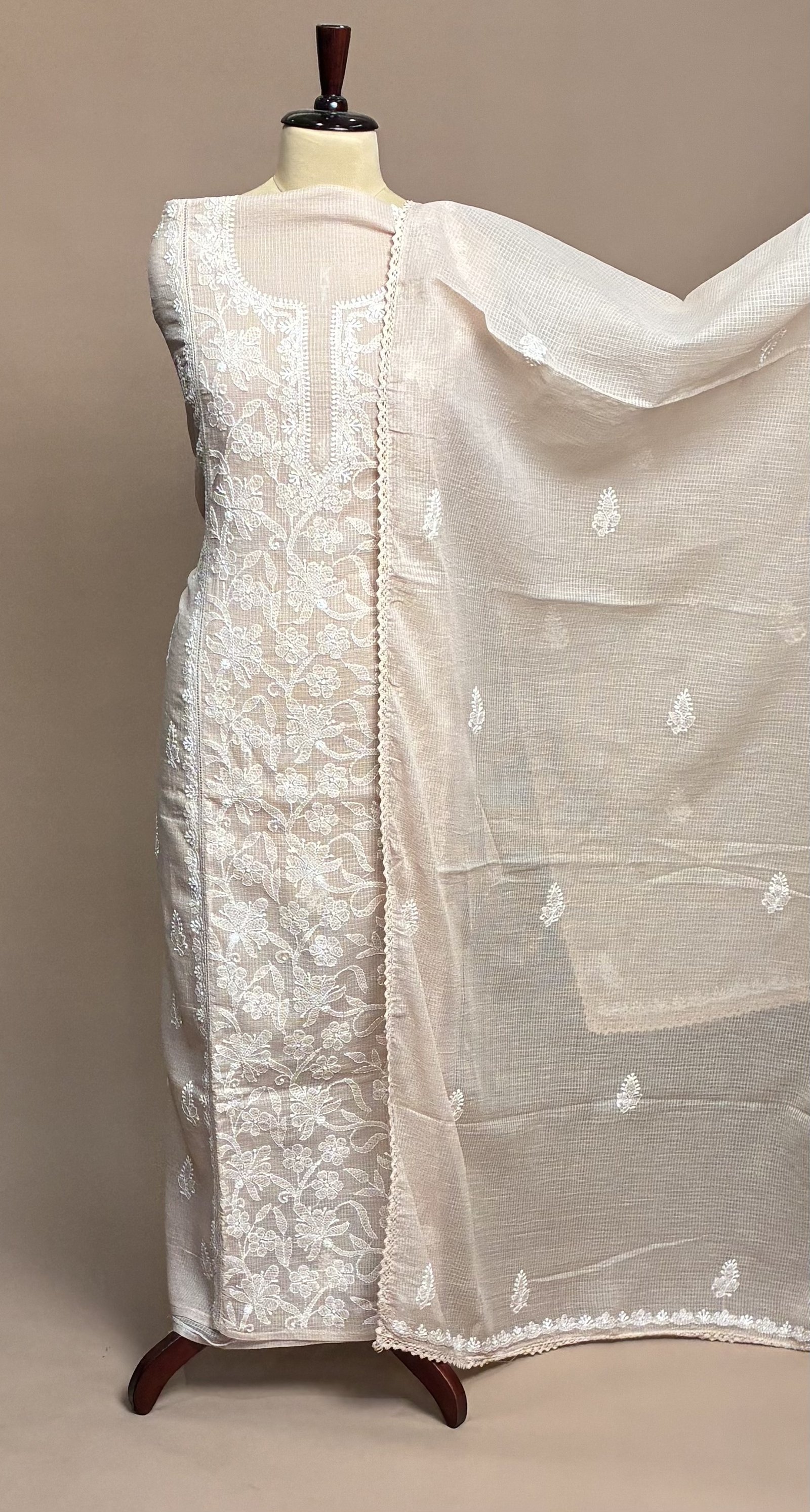 Chikankari Suit Piece - Ivory