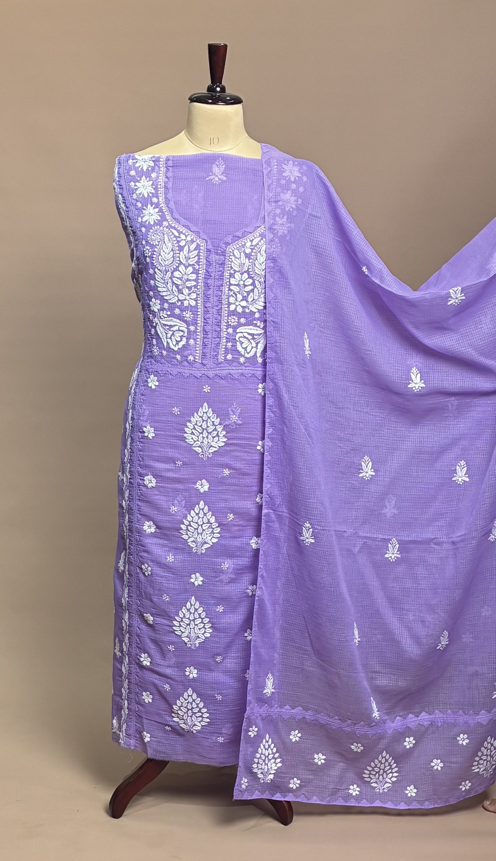 Chikankari Suit Piece - Lavender